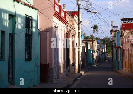 A street in the city of Santiago De Cuba, Cuba Stock Photo