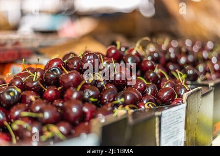 Fruit and Vegetables for Sale in public markets in Rome, Italy Stock Photo