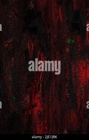 Detail of artistic abstract oil painted background. Red. Stock Photo