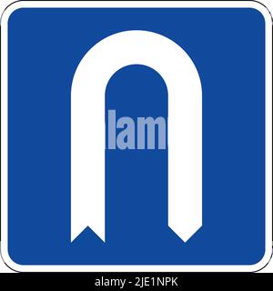 Road signs in Brunei, Mandatory signs, Prohibitory signs, Warning signs, Information signs, U-turn Stock Vector