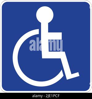 Road signs in Brunei, Information signs, Handicapped Stock Vector