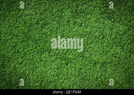 Full Frame Green Artificial Grass Used For Background Stock Photo