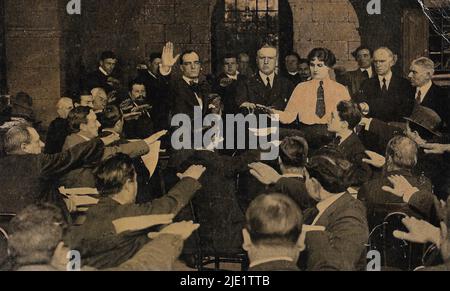 Portrait of Emilio Ghione and Hesperia in Il potere sovrano (1916) - Italian silent movie Stock Photo