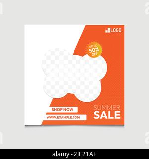 Trendy Social Media Post Template Stock Vector