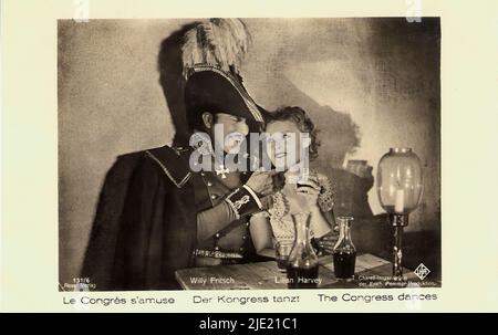 Portrait of Lilian Harvey and Willy Fritsch in Der Kongress tanzt (1931) - German weimar era cinema (1918 - 1935) Stock Photo