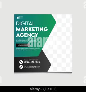 Trendy Social Media Post Template Stock Vector