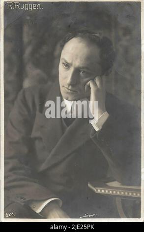 Portrait of Ruggero Ruggeri Italian silent cinema era actor Stock