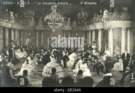 Portrait of Soava Gallone and Emilio Ghione in La cavalcata ardente 001 - Italian silent movie Stock Photo