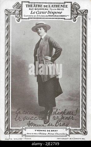 Portrait of Yvonne De Bray 002 - French theatre classic era Stock Photo