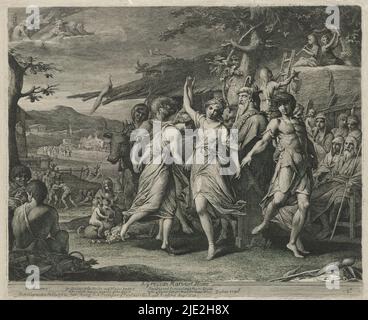 A Grecian Harvest Home, A group of young men and women dancing around a ...