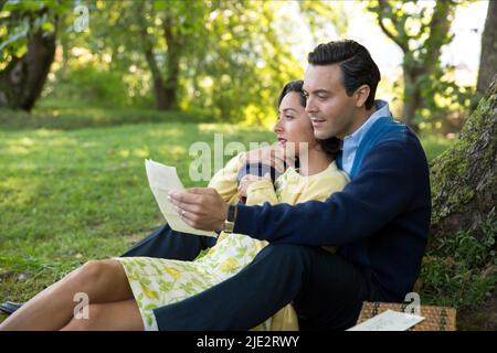 OONA CHAPLIN, JACK HUSTON, THE LONGEST RIDE, 2015 Stock Photo