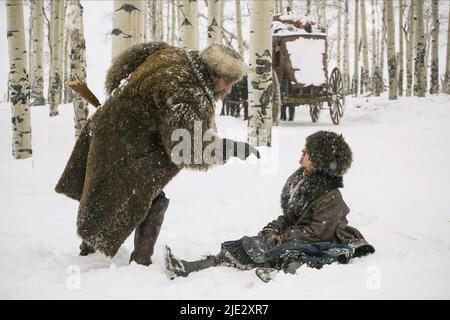 KURT RUSSELL, JENNIFER JASON LEIGH, THE HATEFUL EIGHT, 2015 Stock Photo