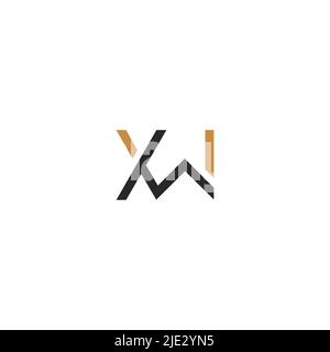 Alphabet letters Initials Monogram logo XW, WX, X and W Stock Vector