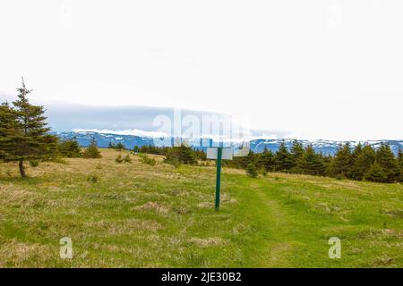 Hiking in cows head newfoundland canada Stock Photo - Alamy