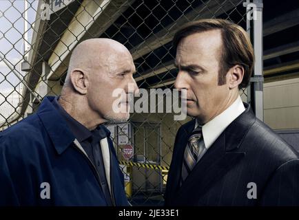 JONATHAN BANKS, BOB ODENKIRK, BETTER CALL SAUL, 2015 Stock Photo