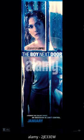 JENNIFER LOPEZ, RYAN GUZMAN POSTER, THE BOY NEXT DOOR, 2015 Stock Photo