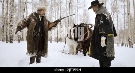 KURT RUSSELL, SAMUEL L. JACKSON, THE HATEFUL EIGHT, 2015 Stock Photo