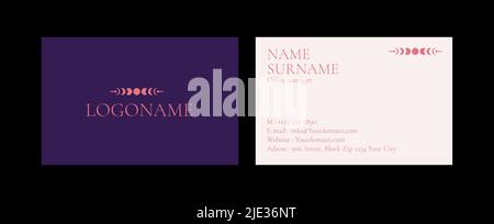 Business Card Template Design Abstract Modern Icon Color for Luxury Presentation of Simple Corporate Identity Concept Minimal Elegant Brand Stock Vector