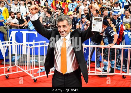 Mohed ALTRAD president of Montpellier celebrates the victory during the French championship Top 14, Final rugby union match between Castres Olympique and Montpellier Herault Rugby on June 24, 2022 at Stade de France in Saint-Denis near Paris, France - Photo Matthieu Mirville / DPPI Stock Photo