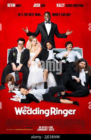 HART,GAD,CUOCO,CROCKETT,GARCIA,POSTER, THE WEDDING RINGER, 2015 Stock Photo