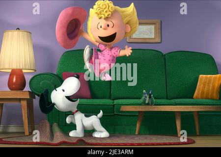 SNOOPY,SALLY, SNOOPY AND CHARLIE BROWN: THE PEANUTS MOVIE, 2015 Stock Photo