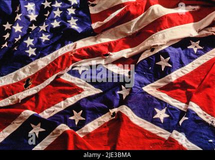 1800's American Flags Stock Photo