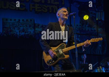 Performers on stage at Watchet 2021 Featuring: The Feeling Where: Watchet, United Kingdom When: 31 Aug 2021 Credit: Anthony Stanley/WENN Stock Photo