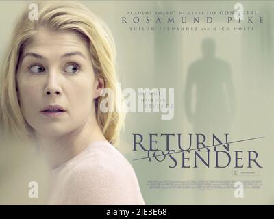 ROSAMUND PIKE POSTER, RETURN TO SENDER, 2015 Stock Photo