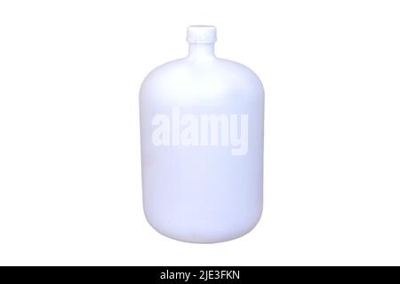 large white plastic water bottle isolated on white background Stock Photo
