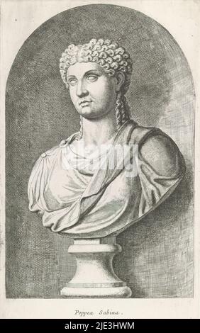 Bust of Poppaea Sabina; Poppea Sabina. Classic bust of a woman with ...