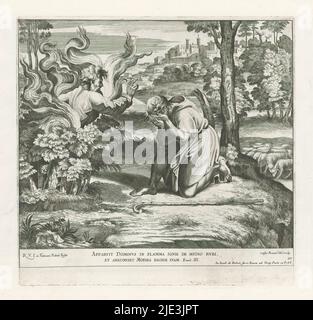 God appears to Moses in the burning bush; Paintings in the Loggia of ...