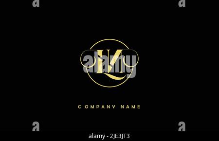 LN, NL Alphabets Letters Logo Monogram Stock Vector