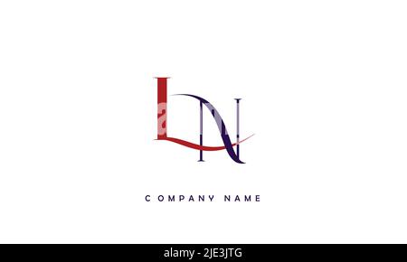 LN, NL Alphabets Letters Logo Monogram Stock Vector