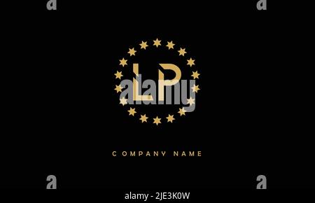 LP, PL Abstract Letters Logo Monogram Stock Vector