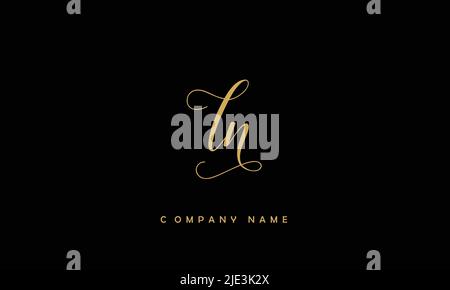 LN, NL Alphabets Letters Logo Monogram Stock Vector