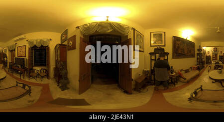 360 degree panoramic view of Fontainhas House Interior1