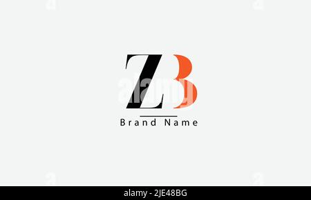 Alphabet letters Initials Monogram logo ZB BZ Z B Stock Vector