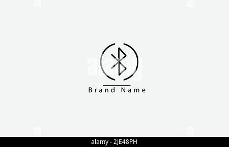 Bluetooth vector logo design Stock Vector