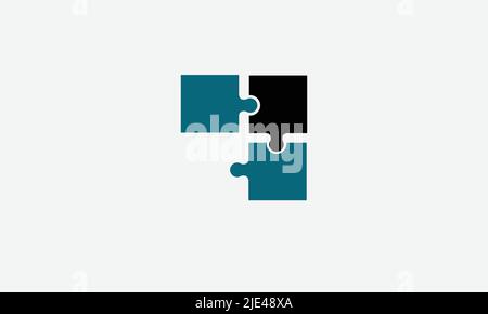Puzzle Game vector logo design Stock Vector