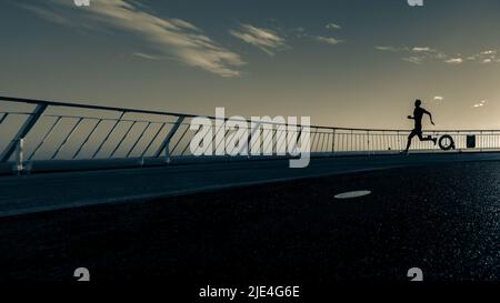 A man Running in the morning Stock Photo