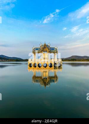 Thai Pavillion Khao Tao Reservoir in Hua Hin, Prachuap Khiri Khan, Thailand Stock Photo