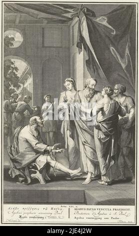 Prophecy of Agabus, Jacob Folkema, After Houbraken, 1702 - 1767 print ...