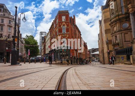 Street view in the downtown of Birmingham. Birmingham UK Stock Photo ...