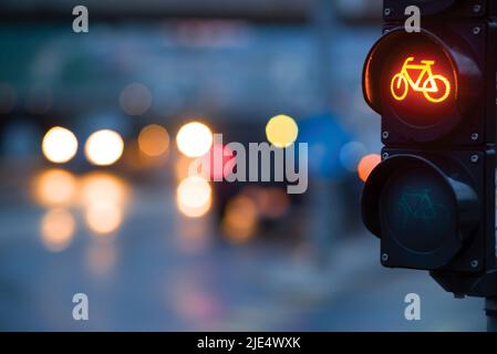 Traffic lights on the street Stock Photo