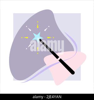Magic Wand Icon Vector Art Illustration Stock Vector