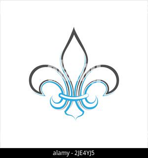 Fleur De Lis, Fleur-De-Lys Or Flower-De-Luce, The Decorative Stylized Lily Vector Art Illustration Stock Vector