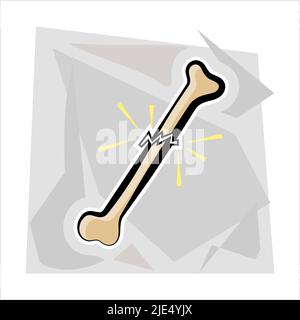 Human Broken Bone Icon Vector Art Illustration Stock Vector
