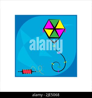 Kite Icon, Design Vector Art Illustration Stock Vector