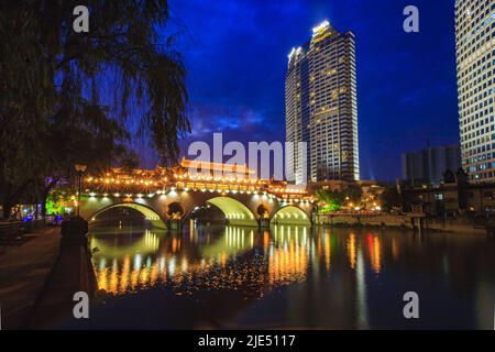 City sichuan province chengdu high-rise buildings Stock Photo