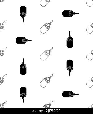 Optical Fiber Icon Seamless Pattern, Higher Bandwidth, Data Cable Vector Art Illustration Stock Vector